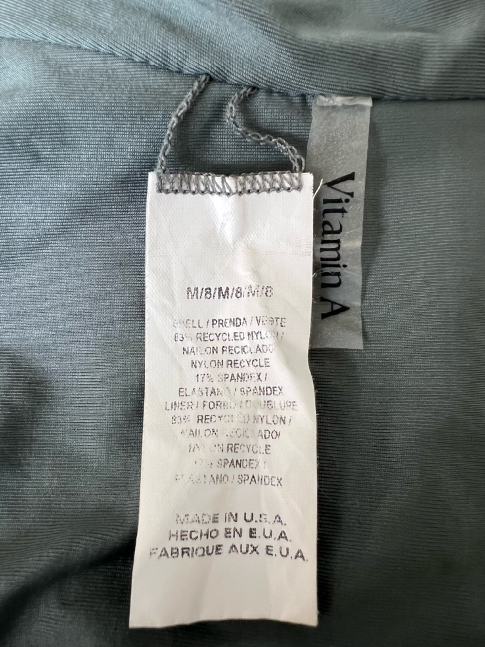 Vitamin A Jenna One Piece Swimsuit in Sea Green EcoRib - Picture 10 of 15